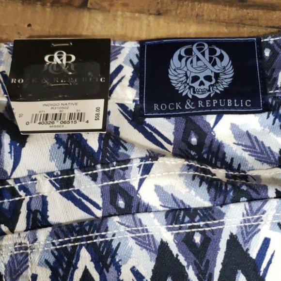 [Rock & Republic] Indigo Native Shorts 10 - Picture 4 of 5